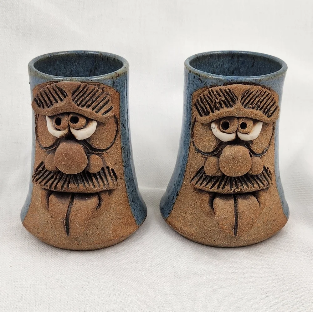 Ugly Face Pottery Mugs Collectable Mugs
